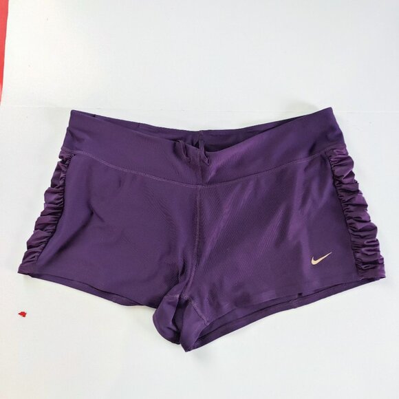 Nike Dri-Fit athletic shorts women's size M purple inner lining - Picture 1 of 12